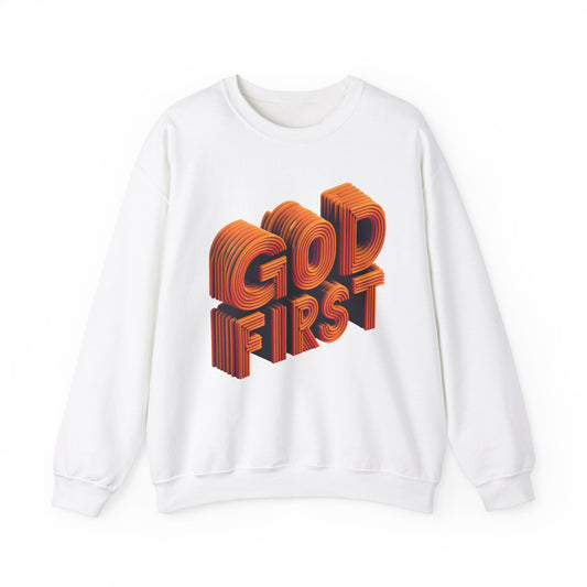 God First Unisex Heavy Blend™ Crewneck Sweatshirt - Inspirational Comfort for All Occasions